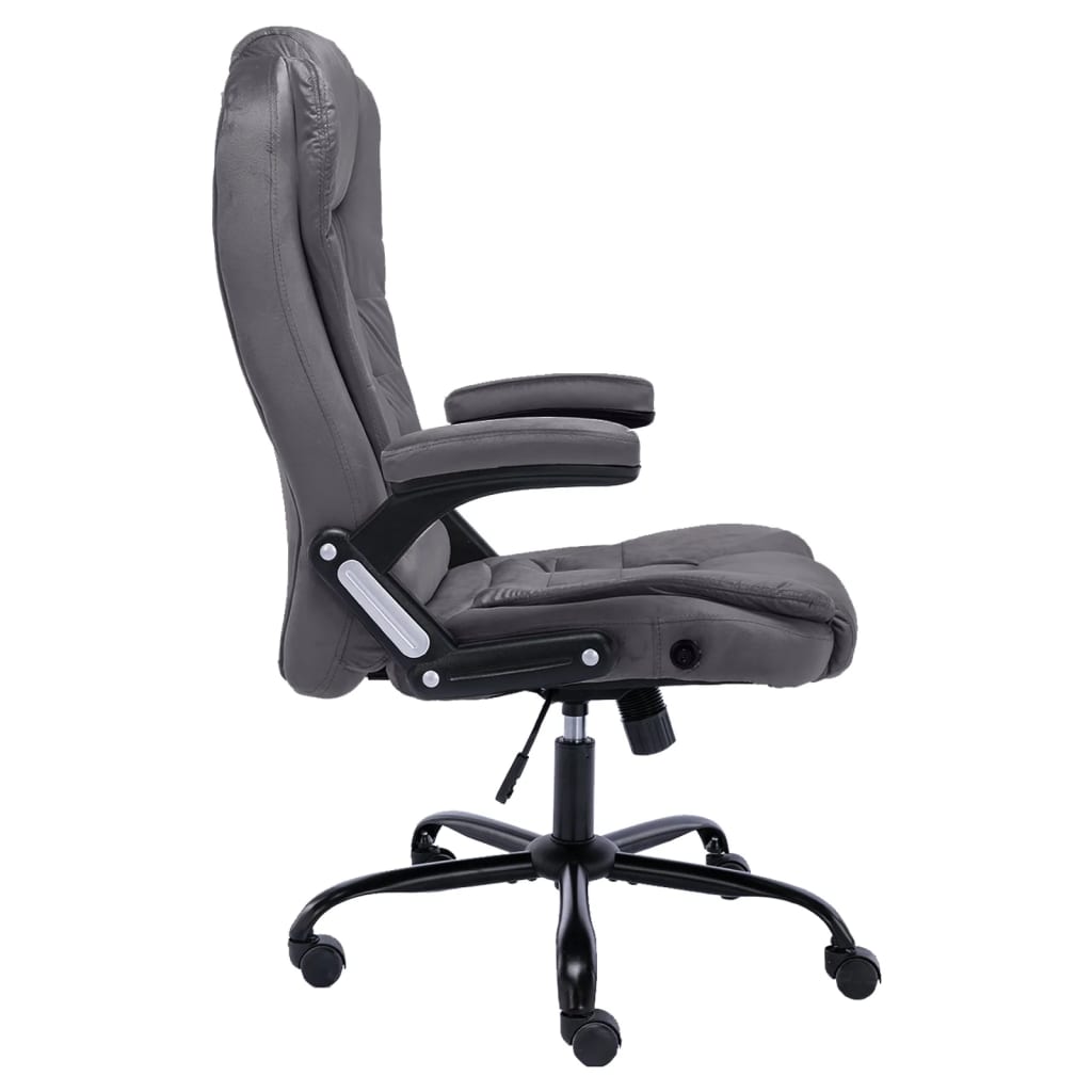 Fauteuil de bureau Gris foncé Velours