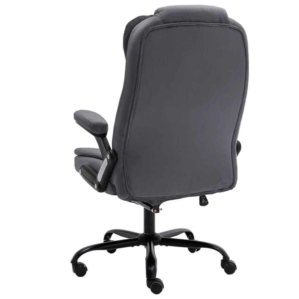 Fauteuil de bureau Gris foncé Velours