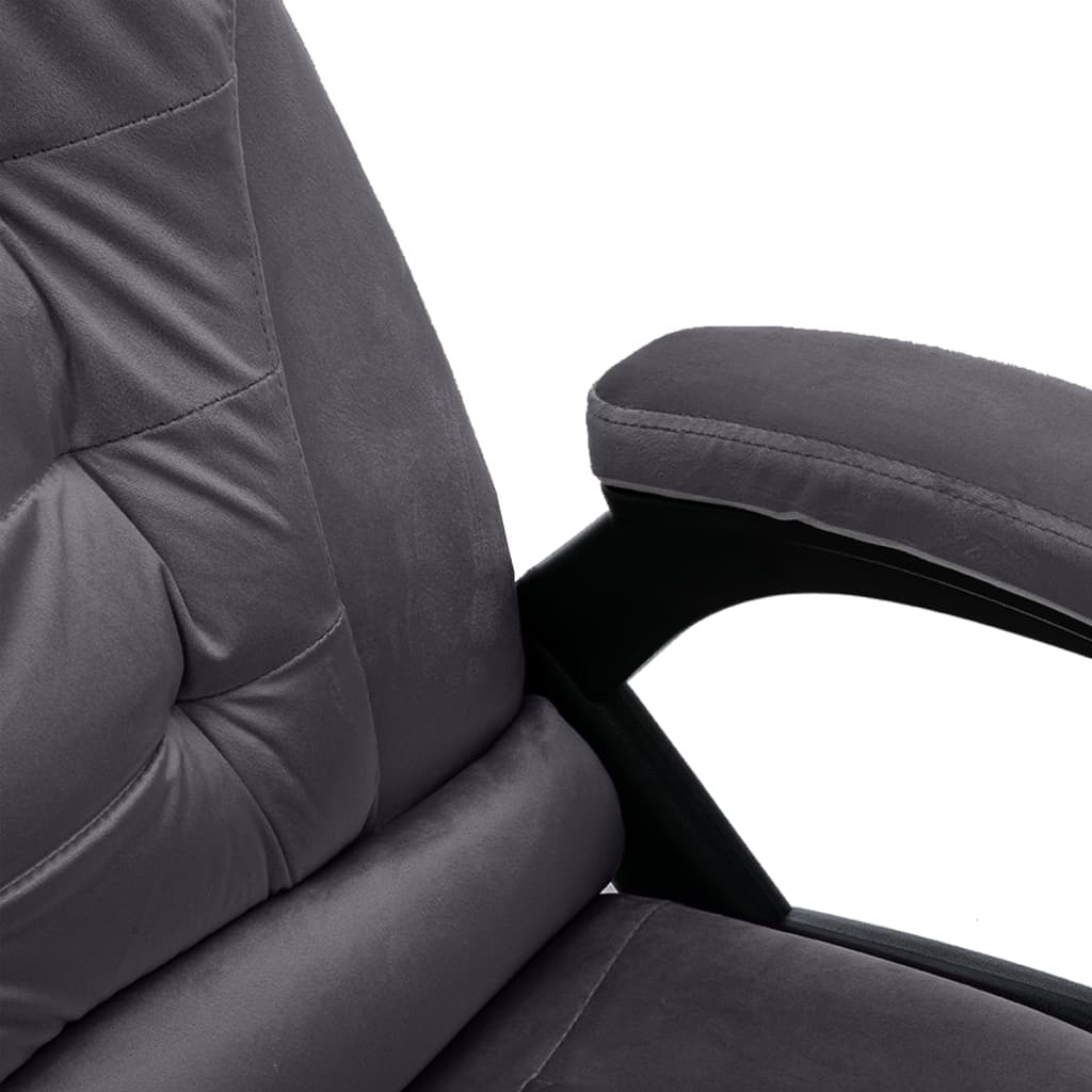 Fauteuil de bureau Gris foncé Velours