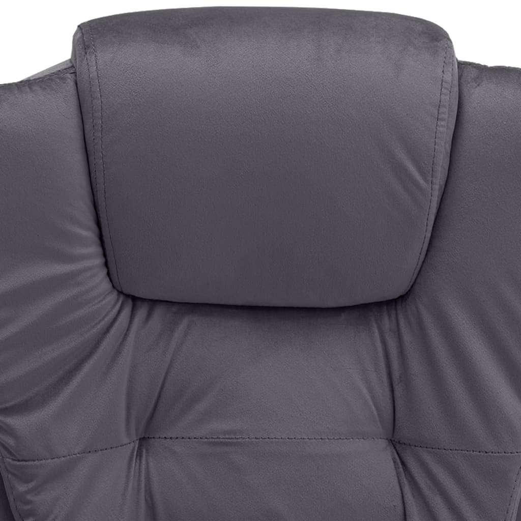 Fauteuil de bureau Gris foncé Velours