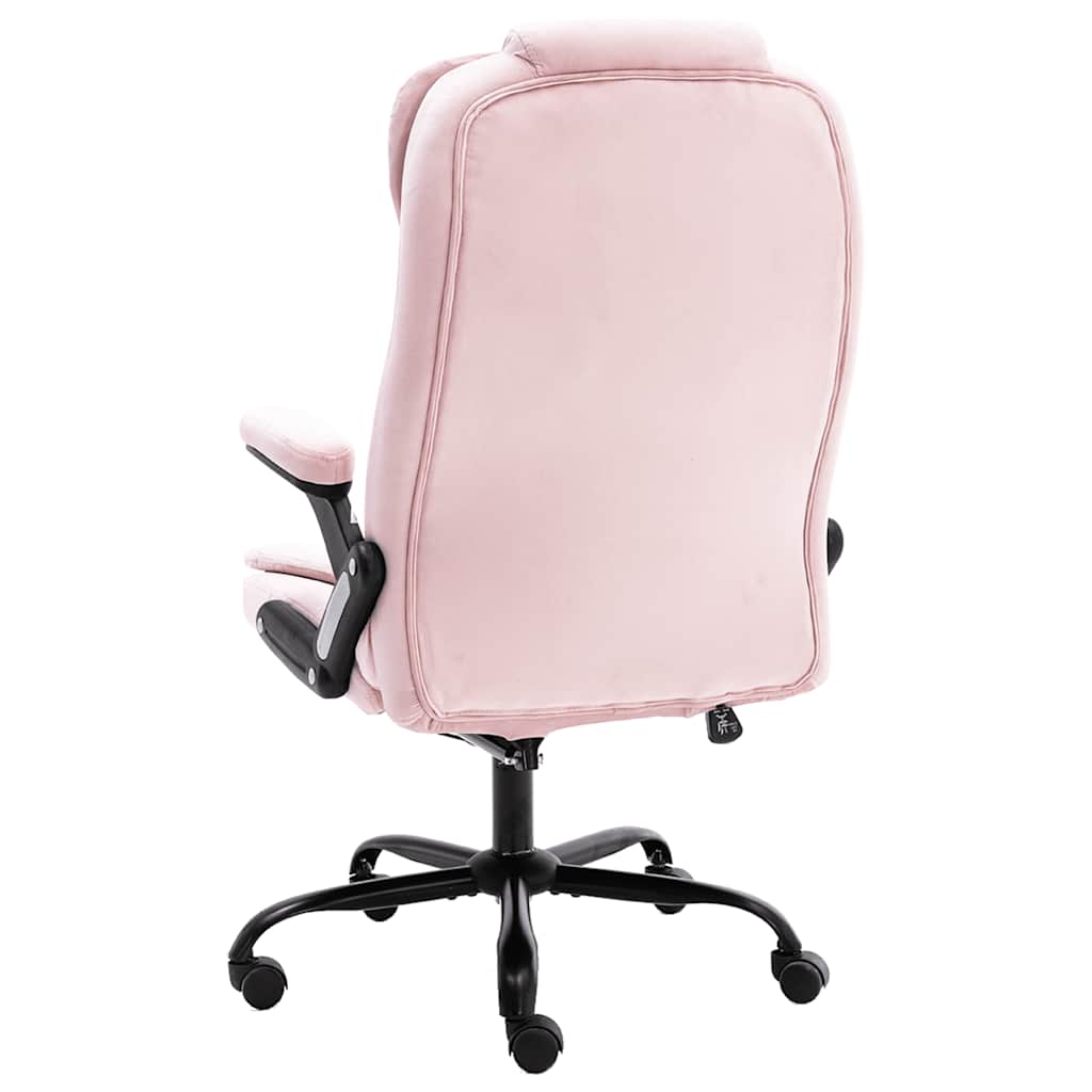 Fauteuil de bureau massant en velours rose