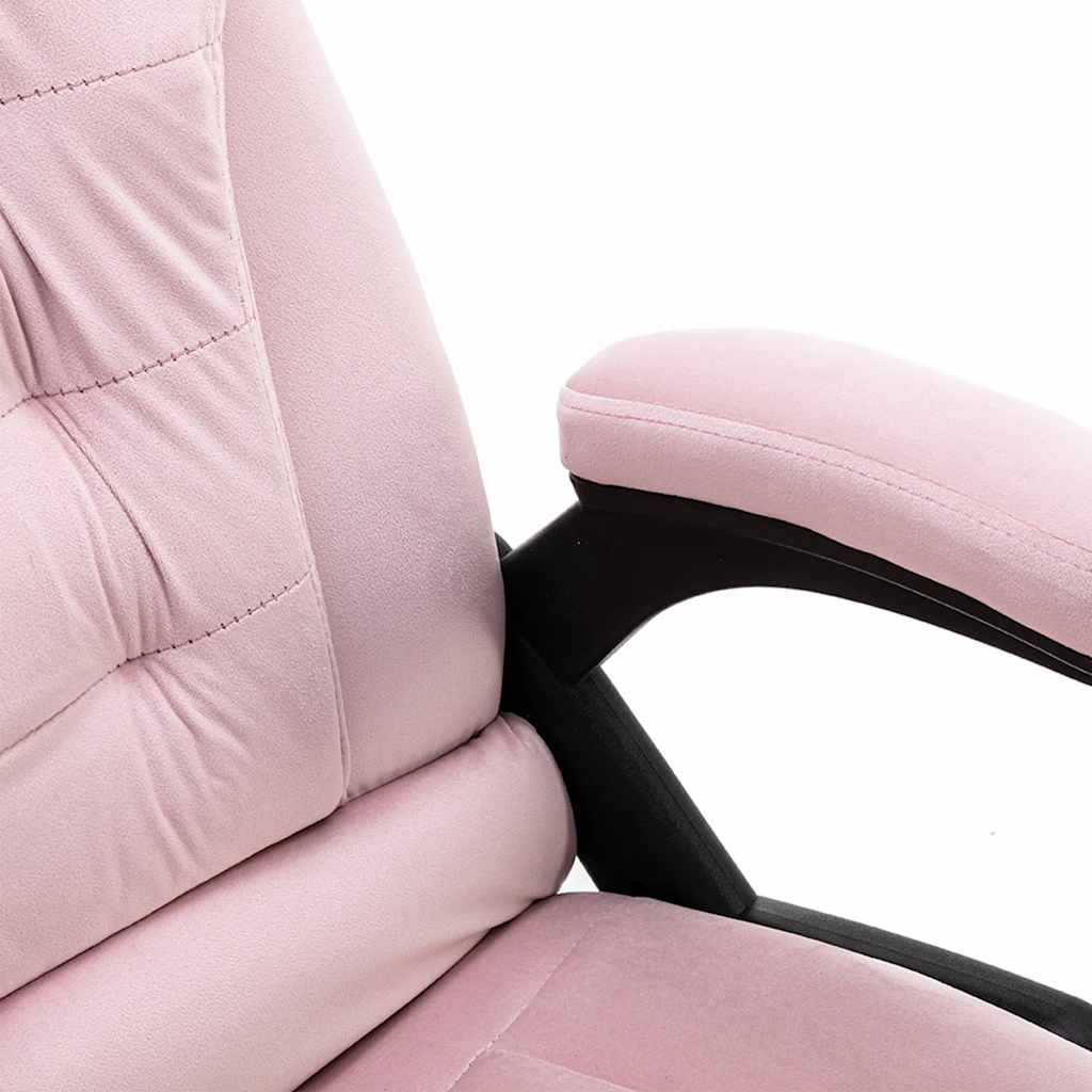 Fauteuil de bureau massant en velours rose