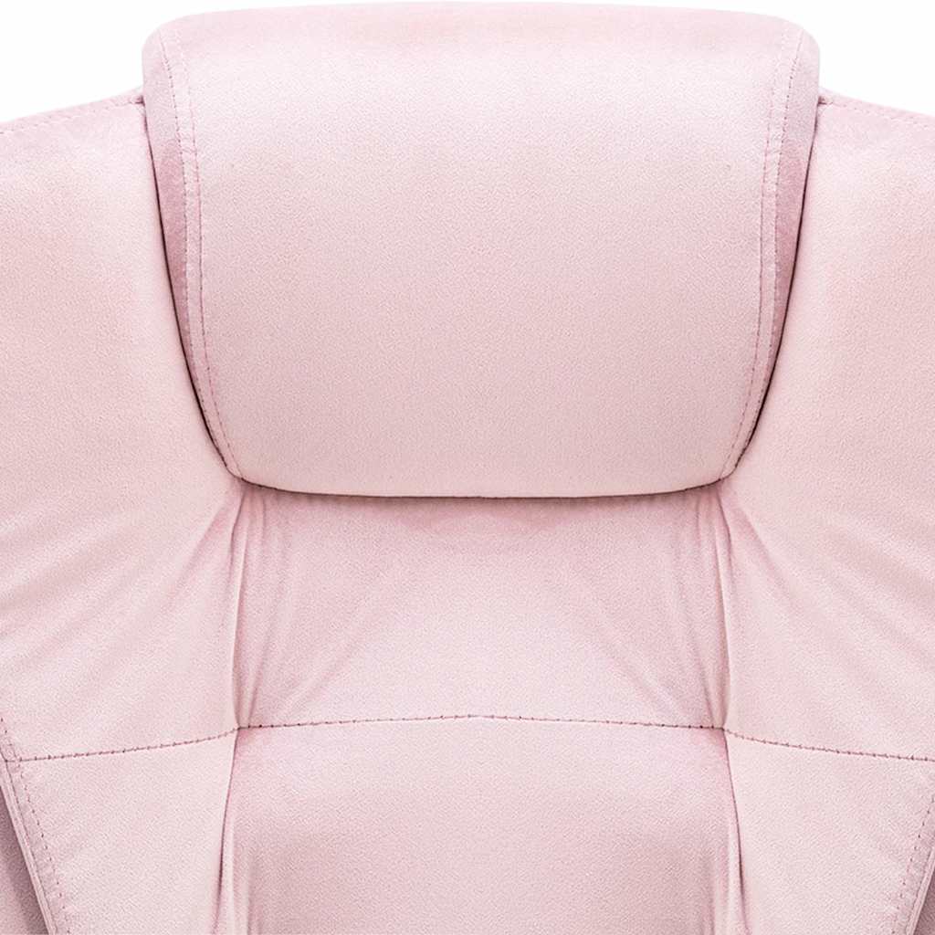Fauteuil de bureau massant en velours rose