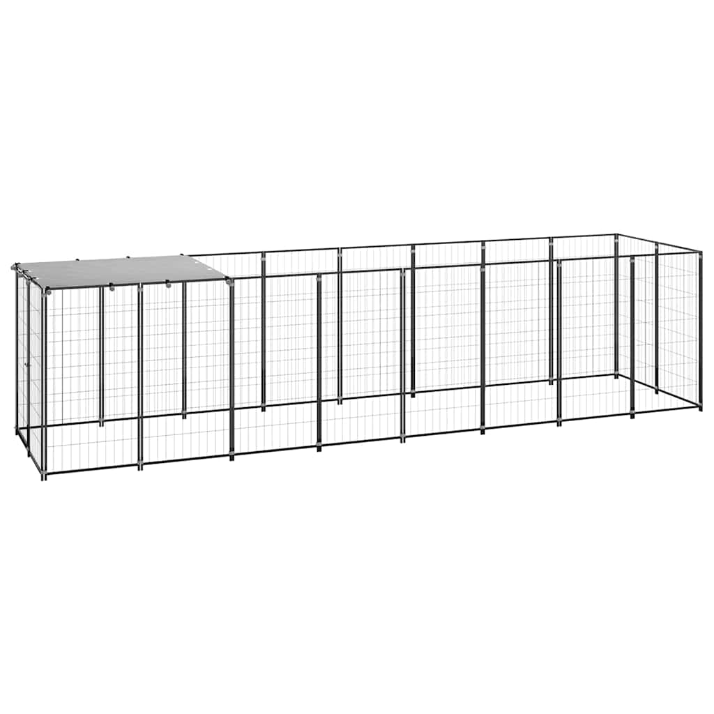 Hundezwinger Schwarz 4,84 m² Stahl