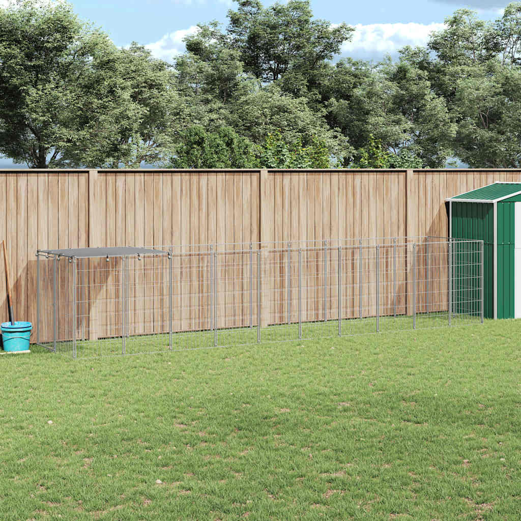 Hundezwinger Silbern 6,05 m² Stahl