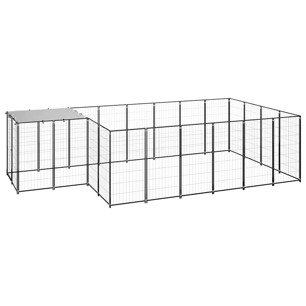 Hundezwinger Schwarz 8,47 m² Stahl