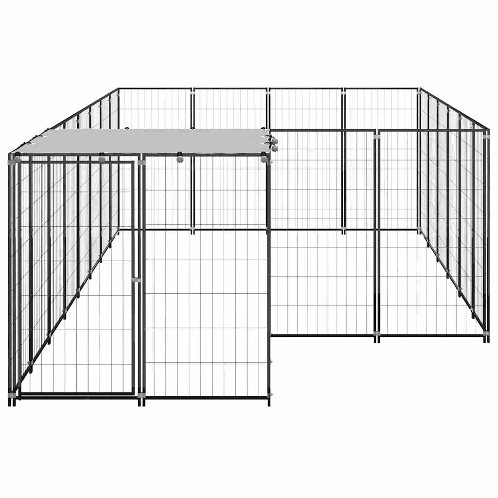 Hundezwinger Schwarz 8,47 m² Stahl