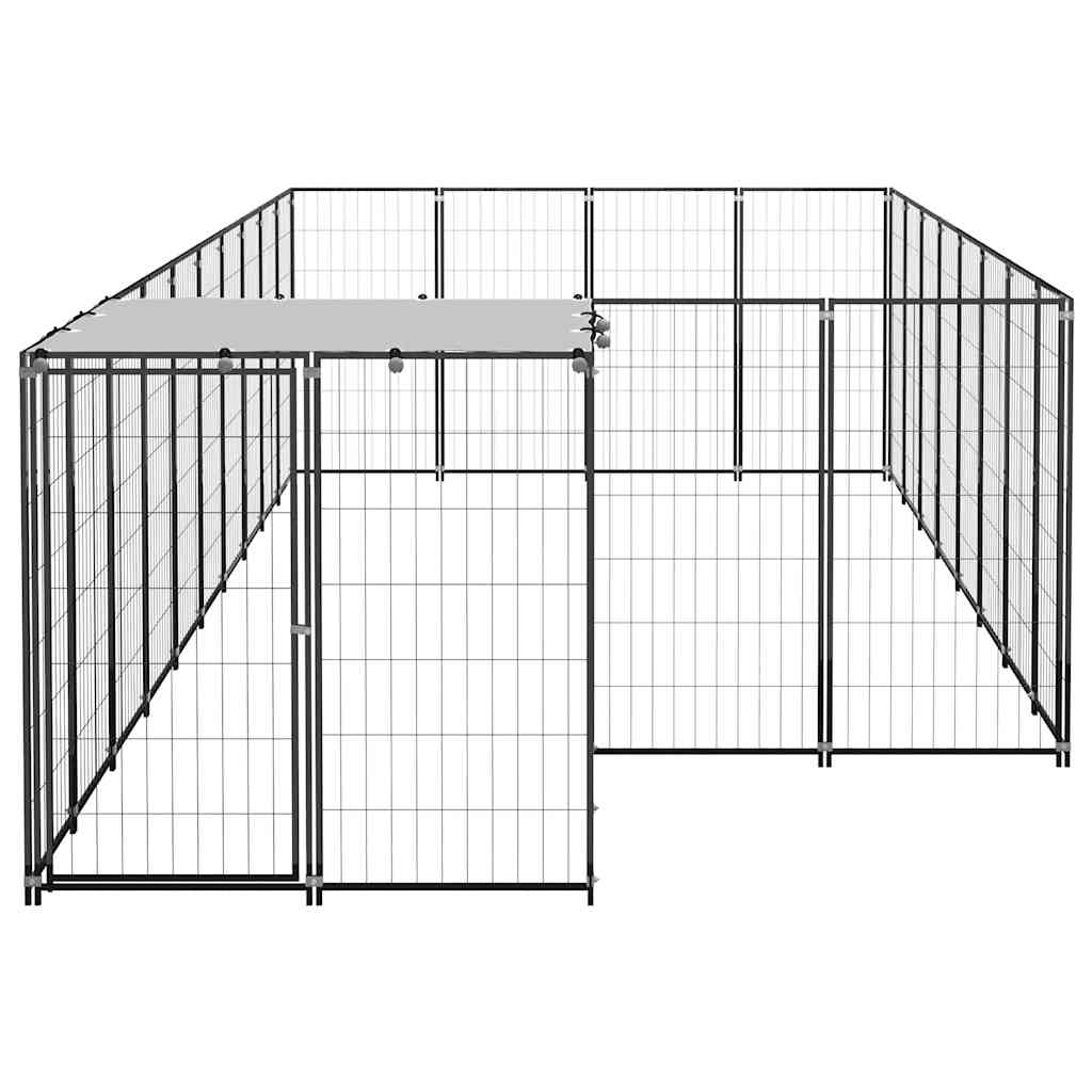 Hundezwinger Schwarz 10,89 m² Stahl