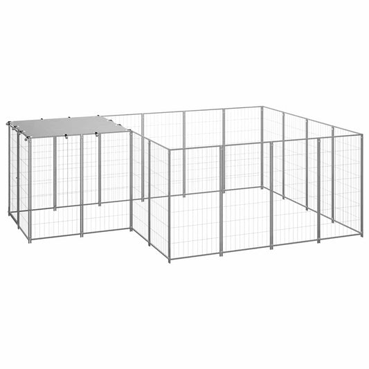 Hundezwinger Silbern 6,05 m² Stahl