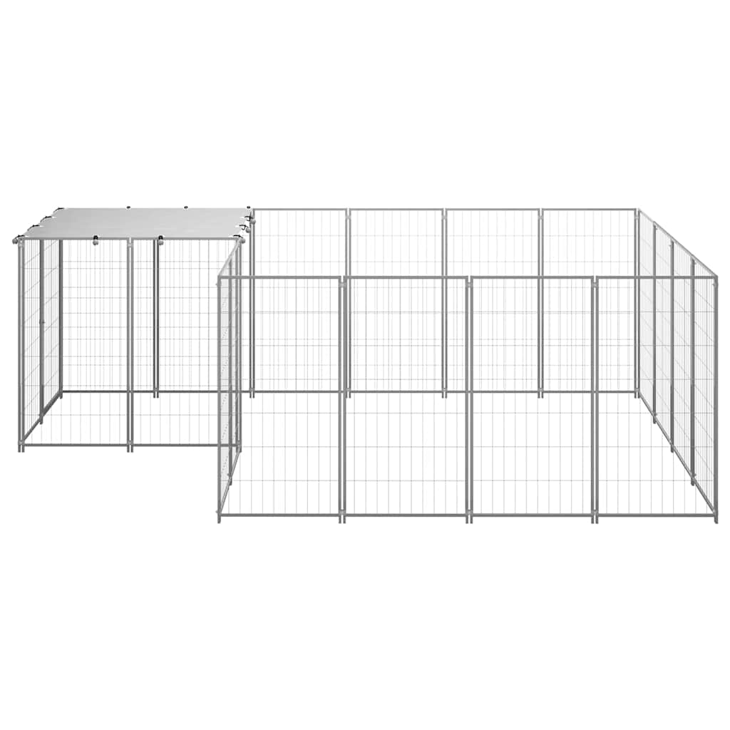 Hundezwinger Silbern 6,05 m² Stahl