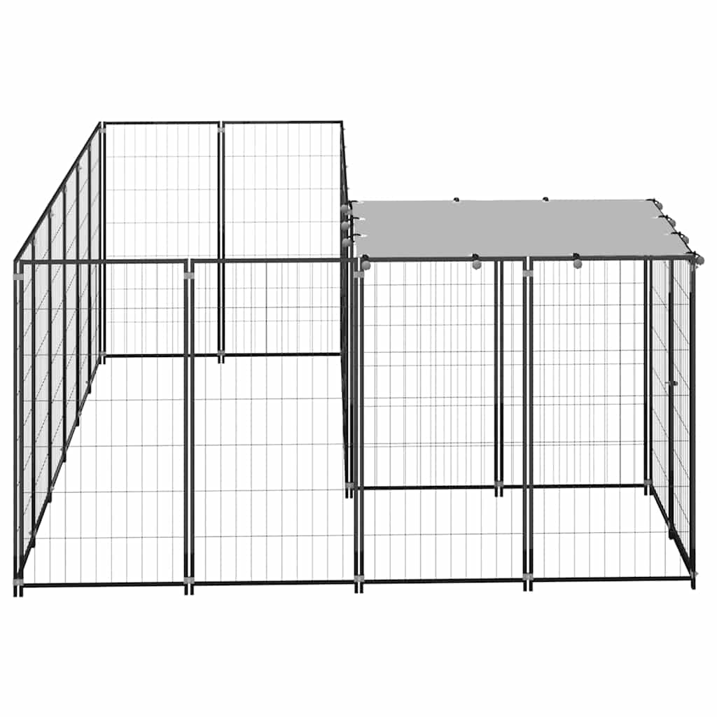 Hundezwinger Schwarz 4,84 m² Stahl
