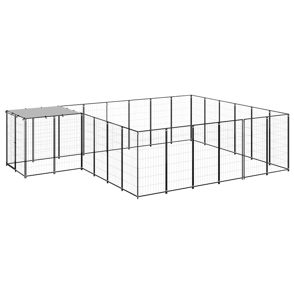 Hundezwinger Schwarz 12,1 m² Stahl