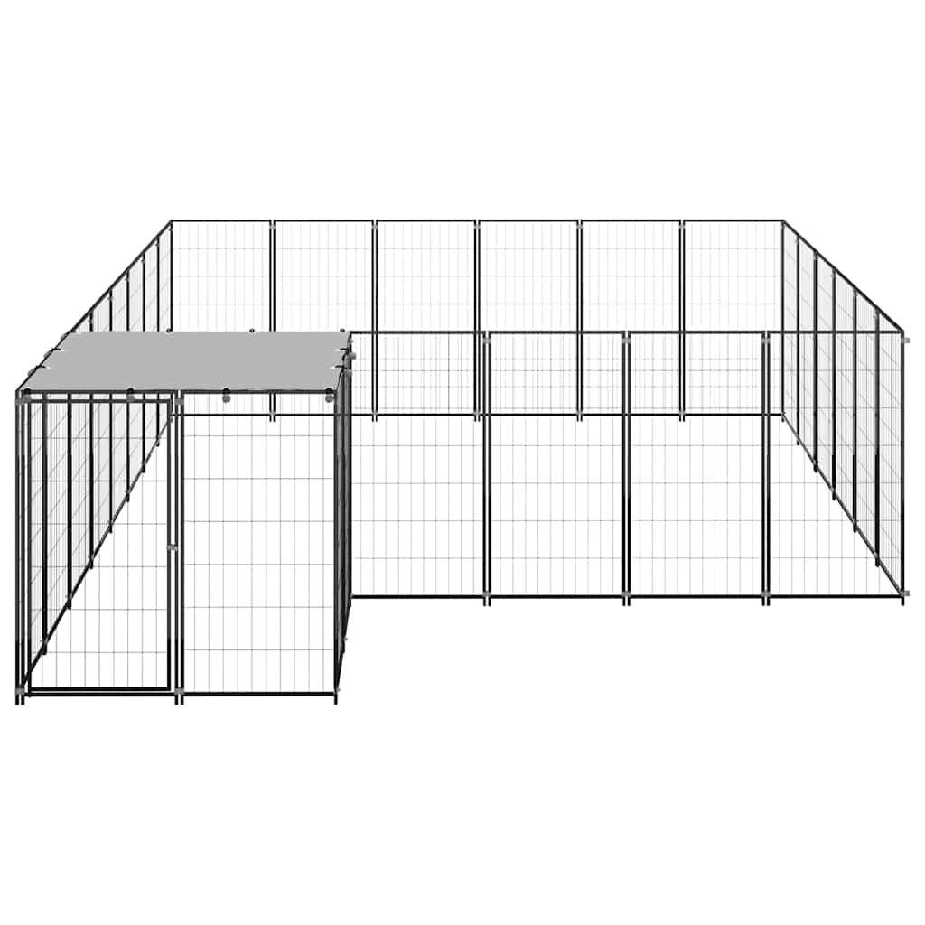Hundezwinger Schwarz 12,1 m² Stahl