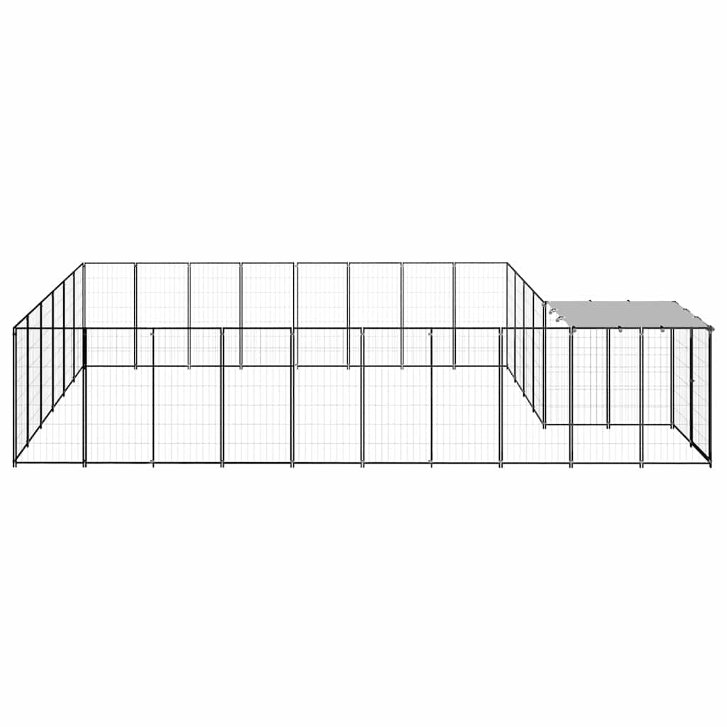 Hundezwinger Schwarz 15,73 m² Stahl