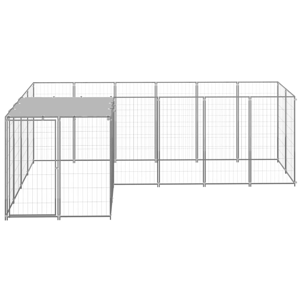 Hundezwinger Silbern 4,84 m² Stahl