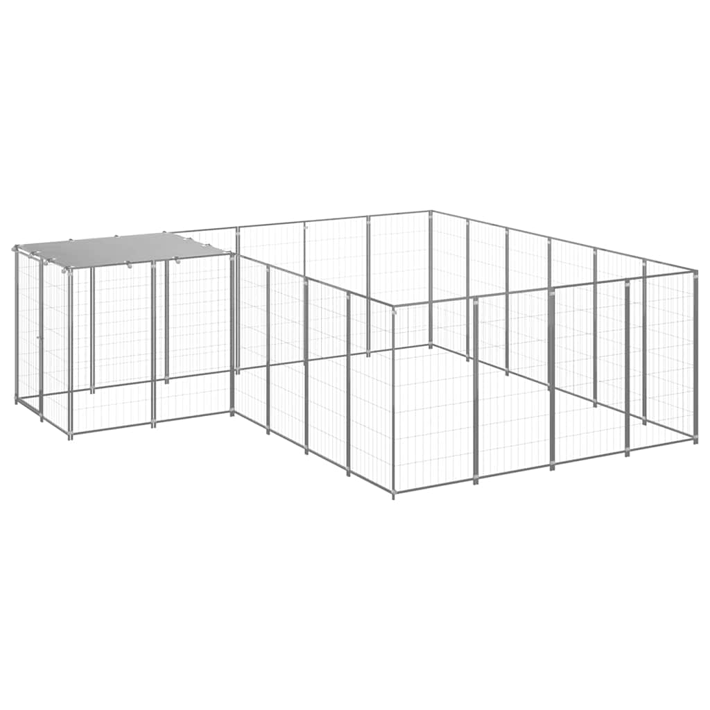 Hundezwinger Silbern 8,47 m² Stahl
