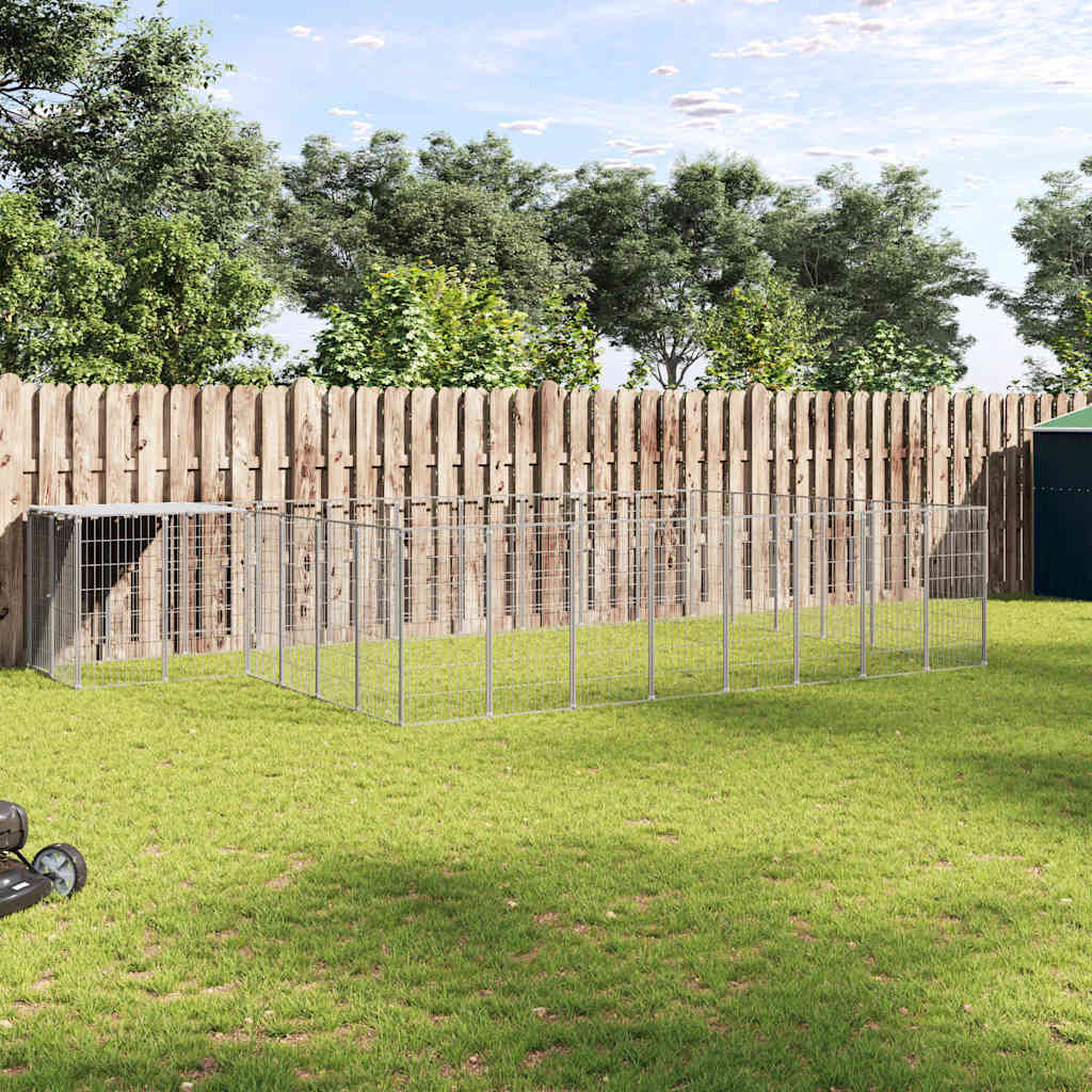 Hundezwinger Silbern 15,73 m² Stahl