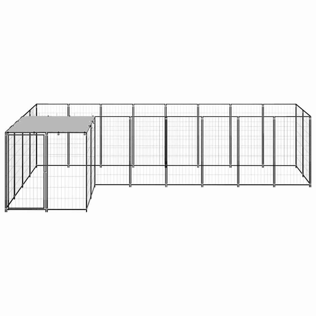 Hundezwinger Schwarz 6,05 m² Stahl