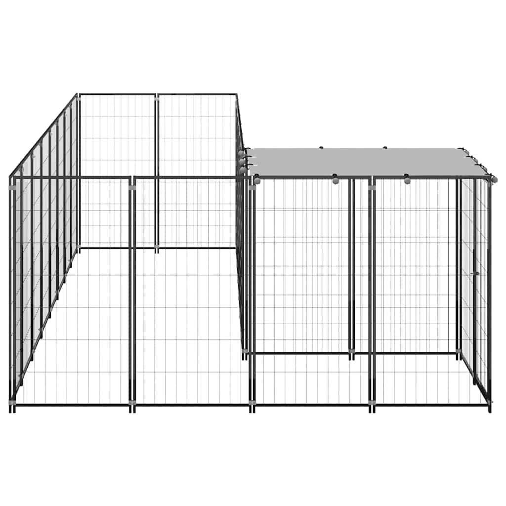 Hundezwinger Schwarz 6,05 m² Stahl