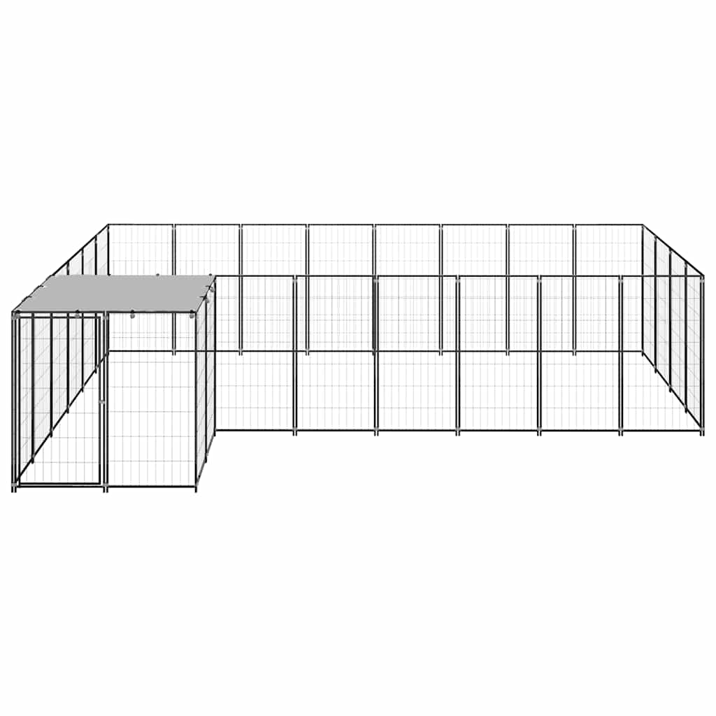 Hundezwinger Schwarz 10,89 m² Stahl