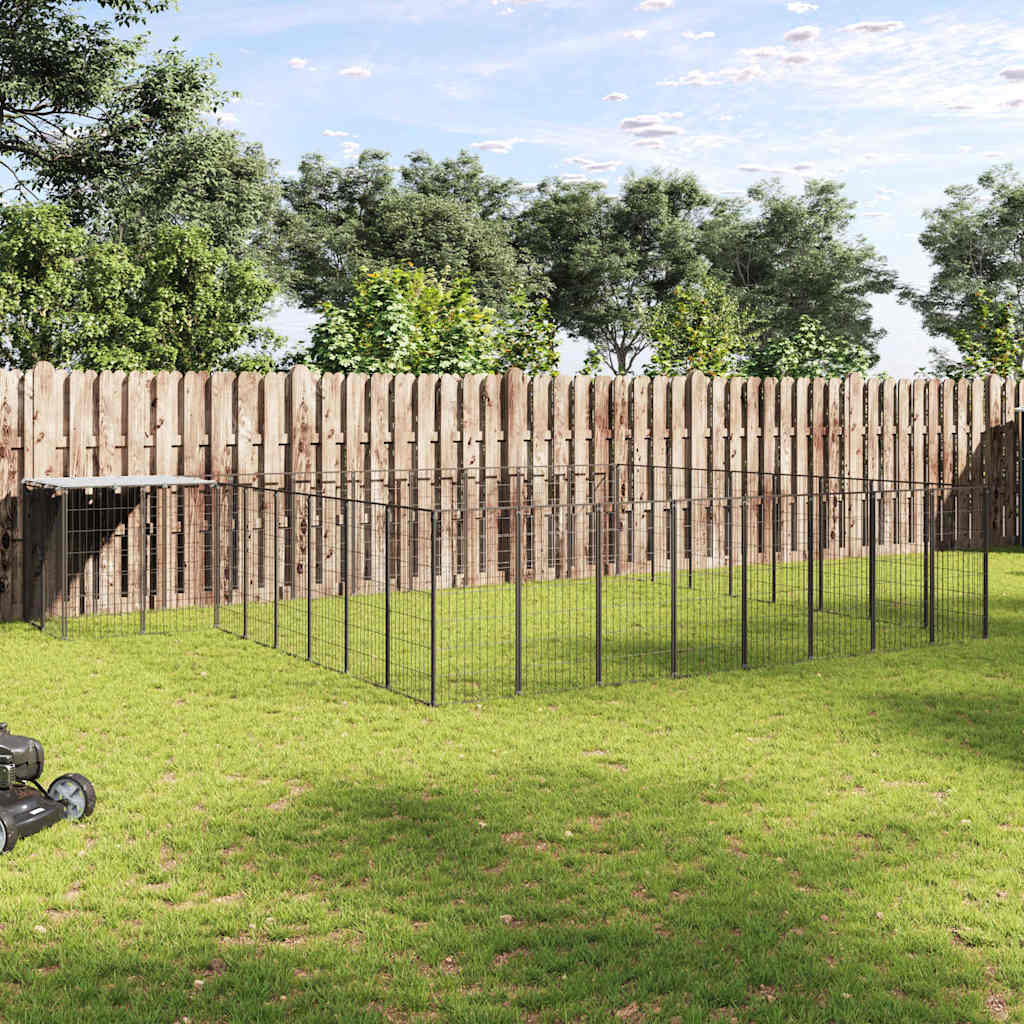 Hundezwinger Schwarz 20,57 m² Stahl