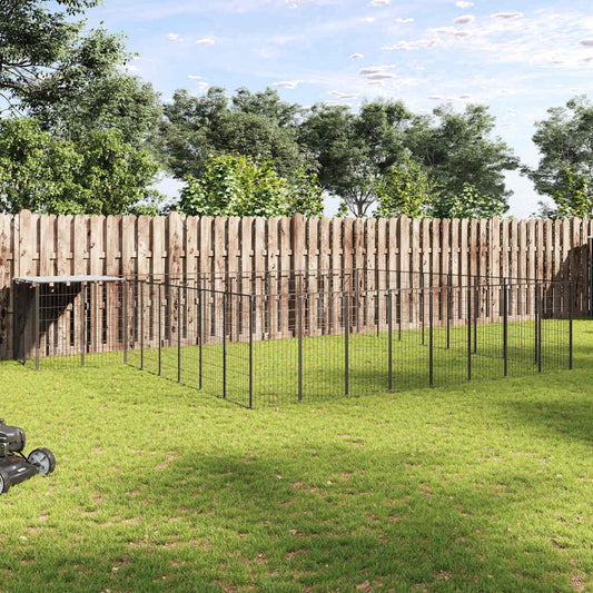 Hundezwinger Schwarz 20,57 m² Stahl