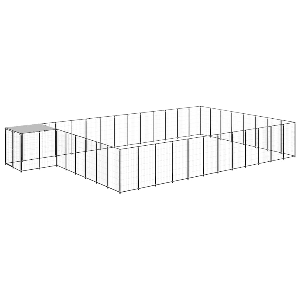 Hundezwinger Schwarz 30,25 m² Stahl