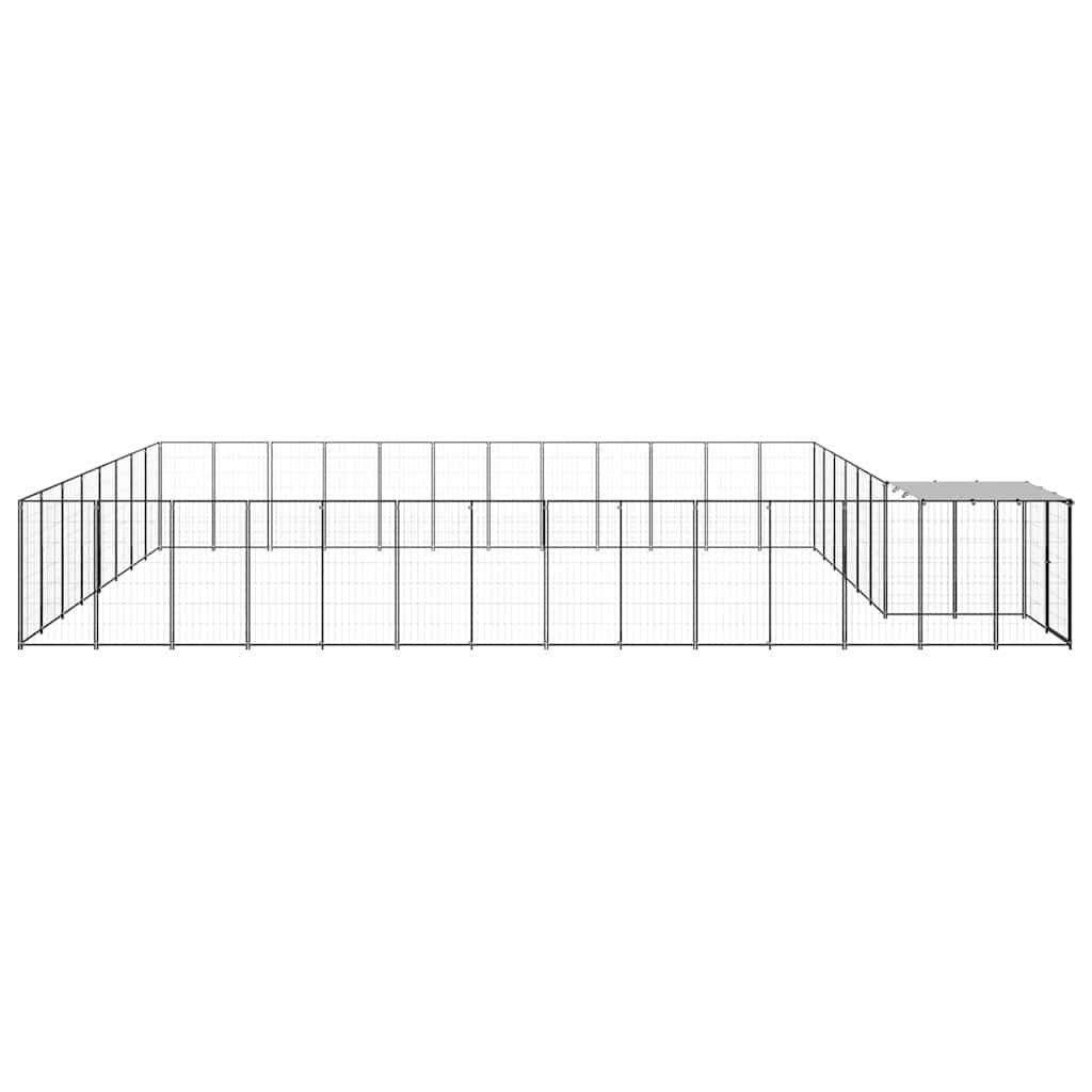 Hundezwinger Schwarz 30,25 m² Stahl