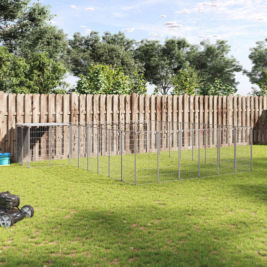 Hundezwinger Silbern 15,73 m² Stahl