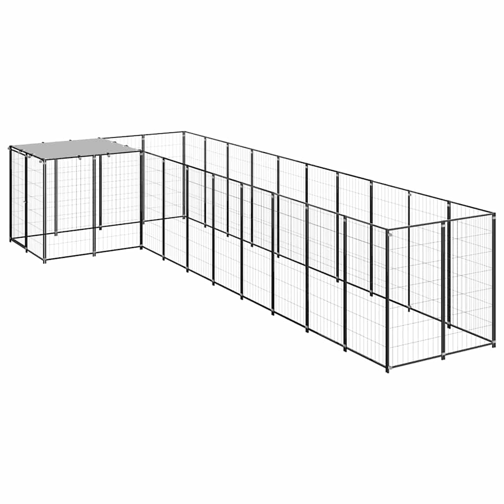 Hundezwinger Schwarz 7,26 m² Stahl