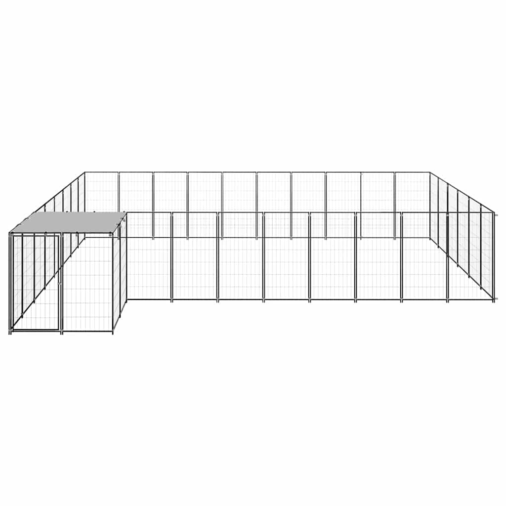 Hundezwinger Schwarz 19,36 m² Stahl