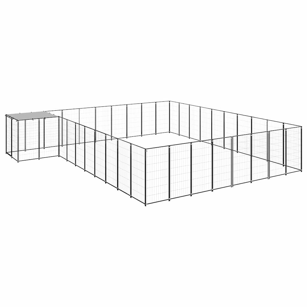 Hundezwinger Schwarz 25,41 m² Stahl