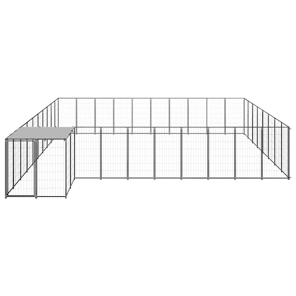 Hundezwinger Schwarz 25,41 m² Stahl