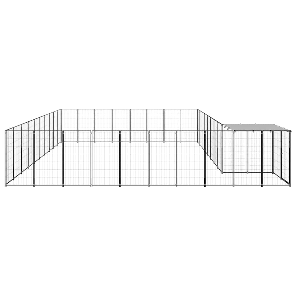 Hundezwinger Schwarz 25,41 m² Stahl