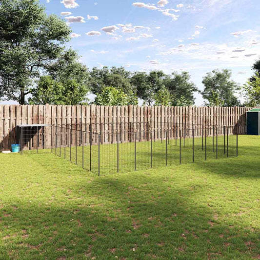 Hundezwinger Schwarz 31,46 m² Stahl