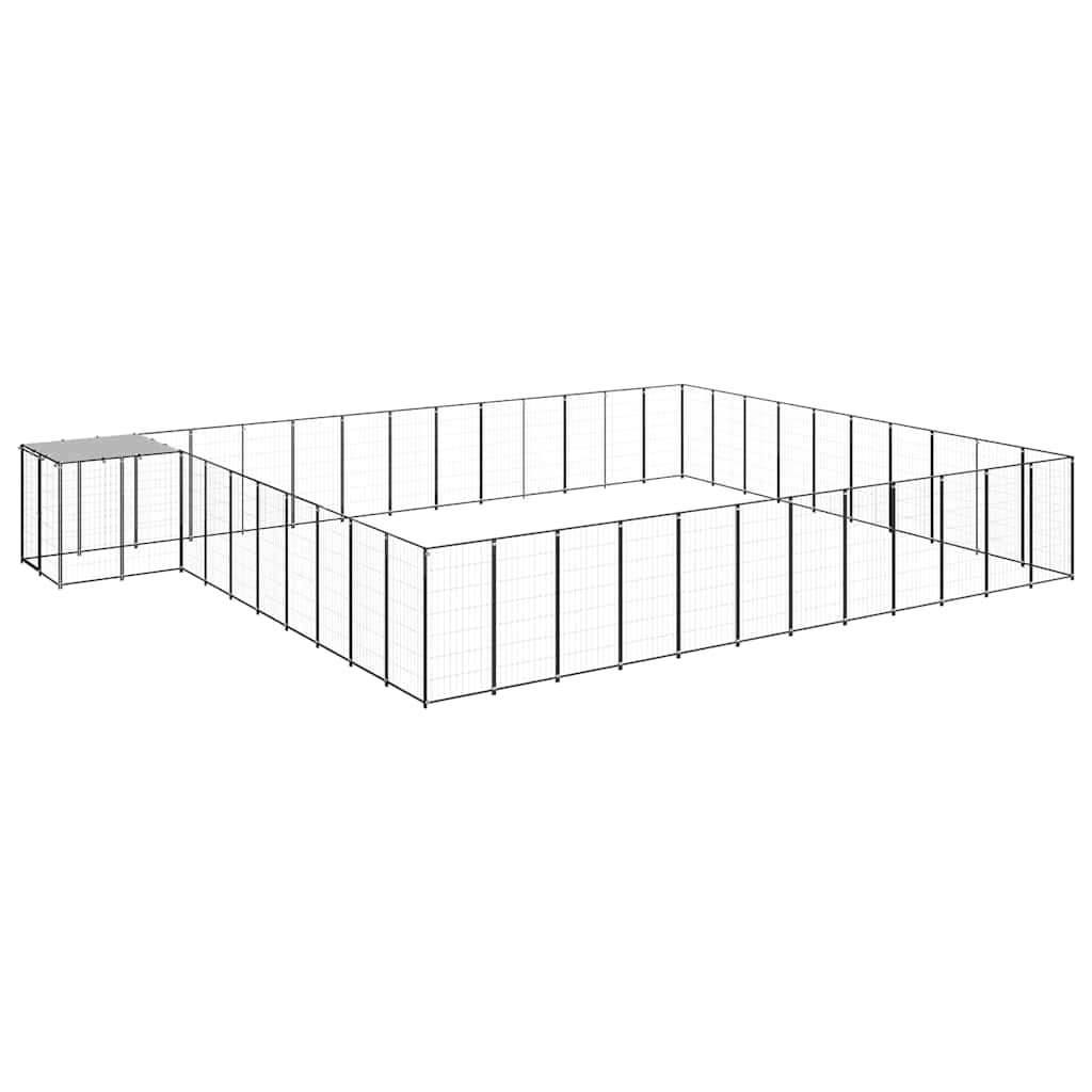 Hundezwinger Schwarz 37,51 m² Stahl