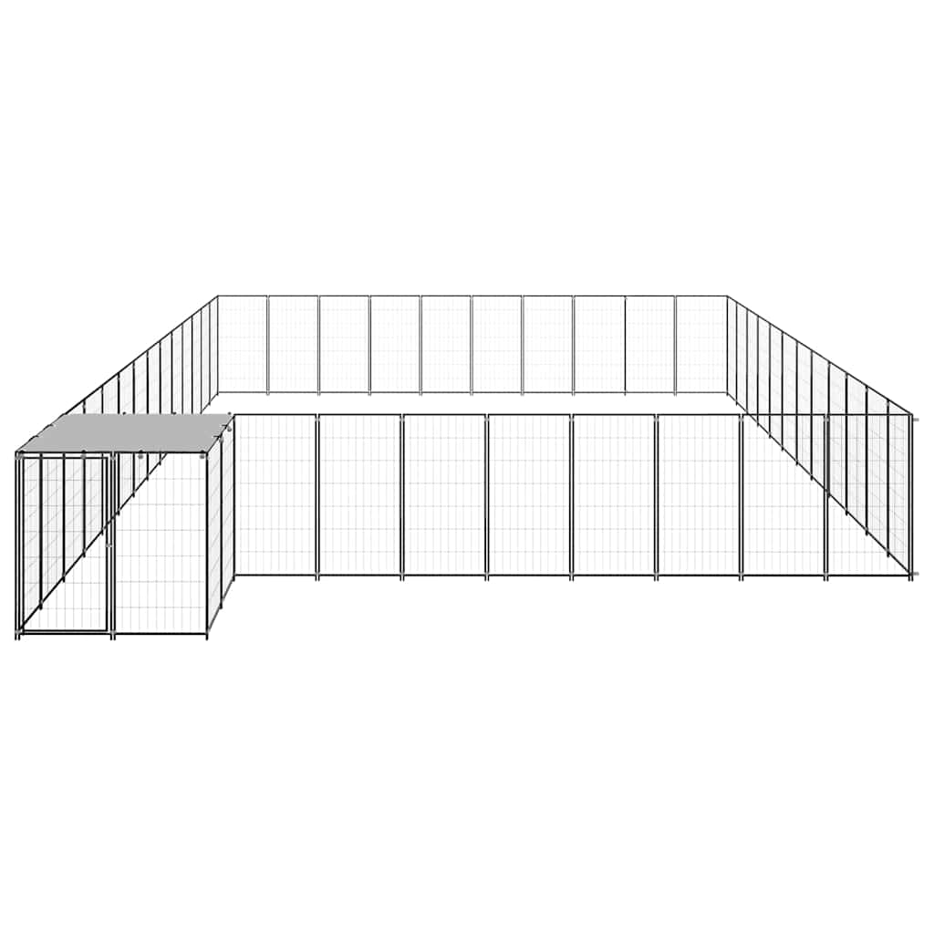 Hundezwinger Schwarz 37,51 m² Stahl