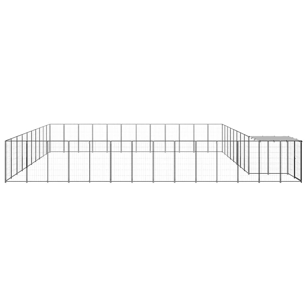 Hundezwinger Schwarz 37,51 m² Stahl