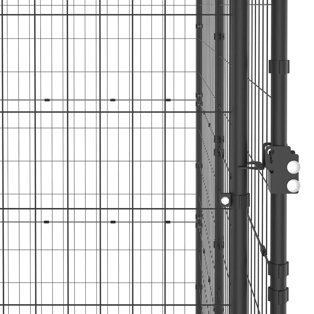 Outdoor-Hundezwinger Stahl mit Überdachung 12,1 m²