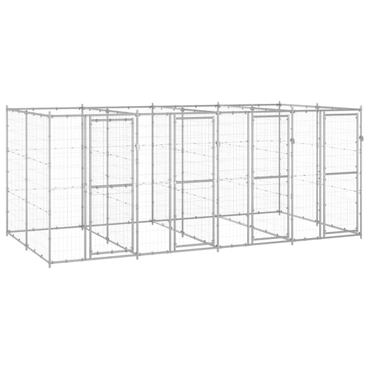 Outdoor-Hundezwinger Verzinkter Stahl 9,68 m²