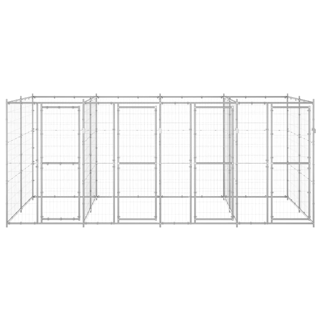 Outdoor-Hundezwinger Verzinkter Stahl 9,68 m²