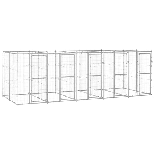 Outdoor-Hundezwinger Verzinkter Stahl 12,1 m²
