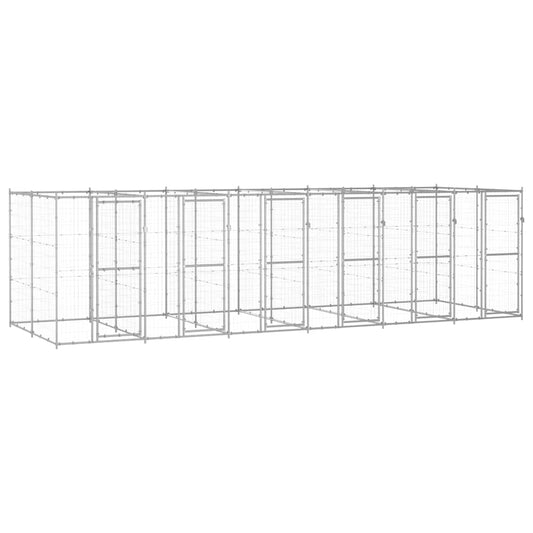 Outdoor-Hundezwinger Verzinkter Stahl 14,52 m²