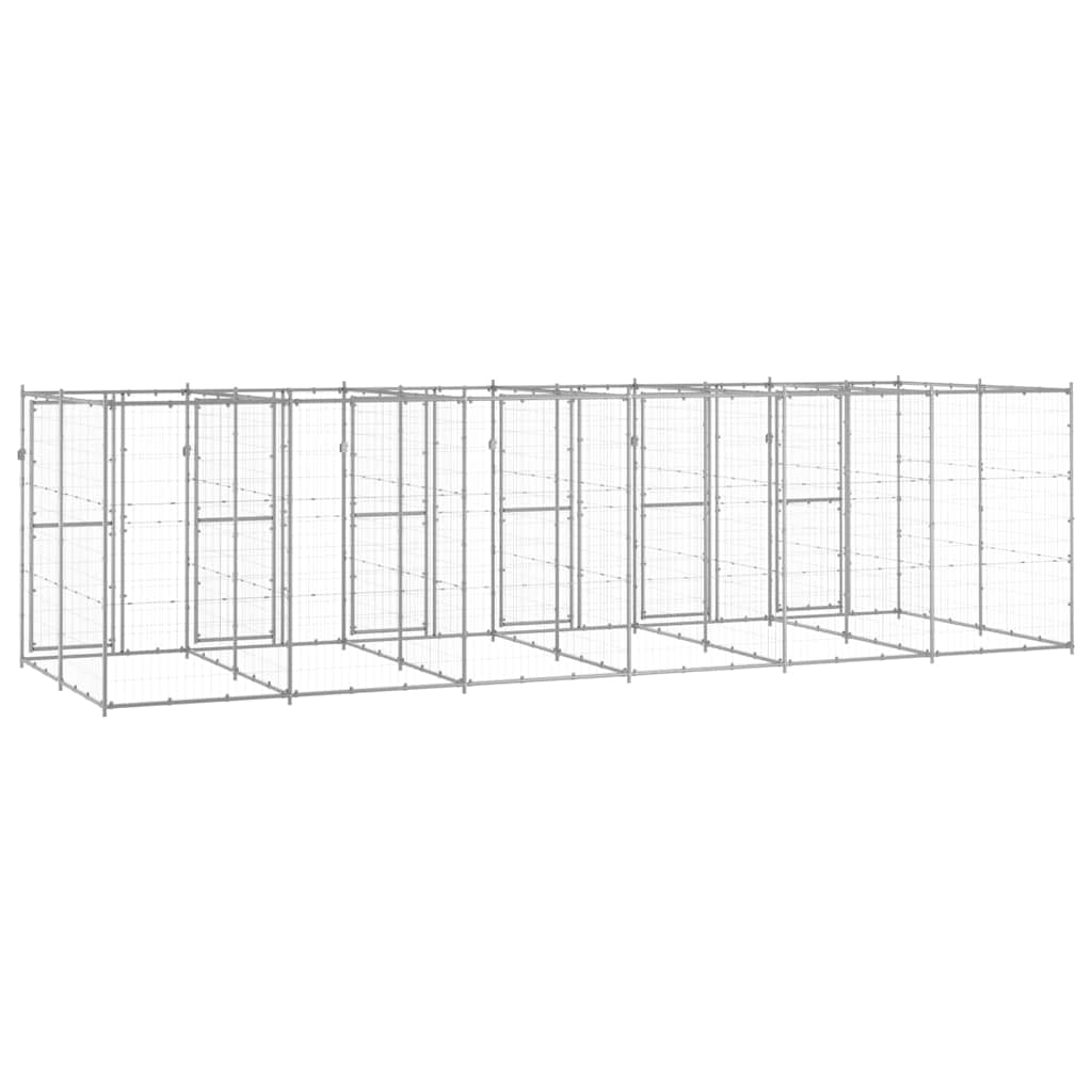 Outdoor-Hundezwinger Verzinkter Stahl 14,52 m²