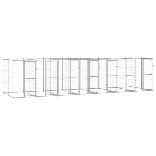 Outdoor-Hundezwinger Verzinkter Stahl 16,94 m²