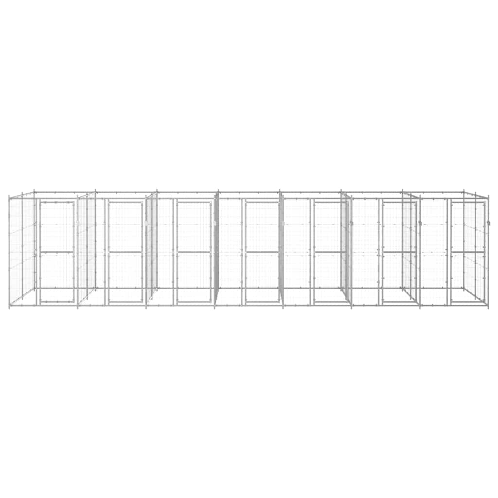 Outdoor-Hundezwinger Verzinkter Stahl 16,94 m²