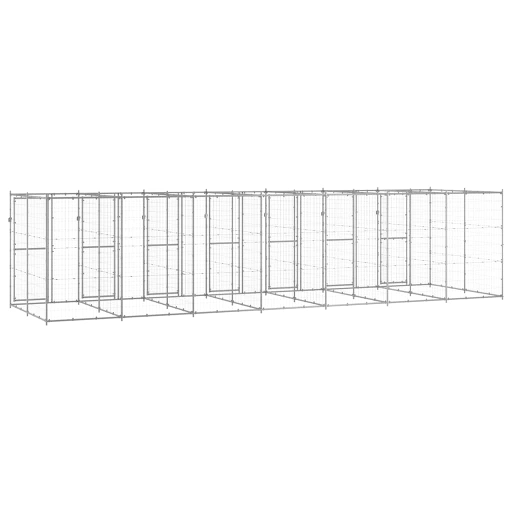 Outdoor-Hundezwinger Verzinkter Stahl 16,94 m²