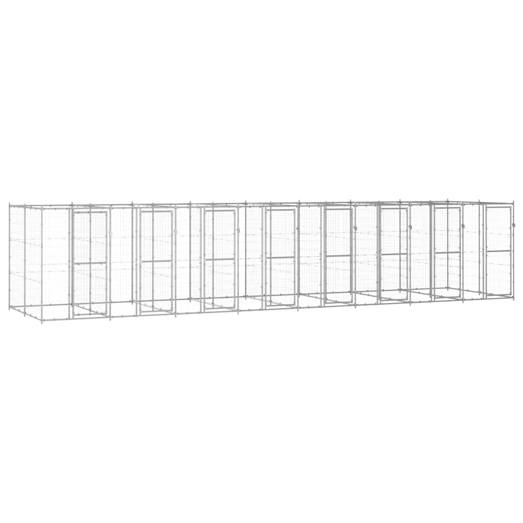 Outdoor-Hundezwinger Verzinkter Stahl 19,36 m²