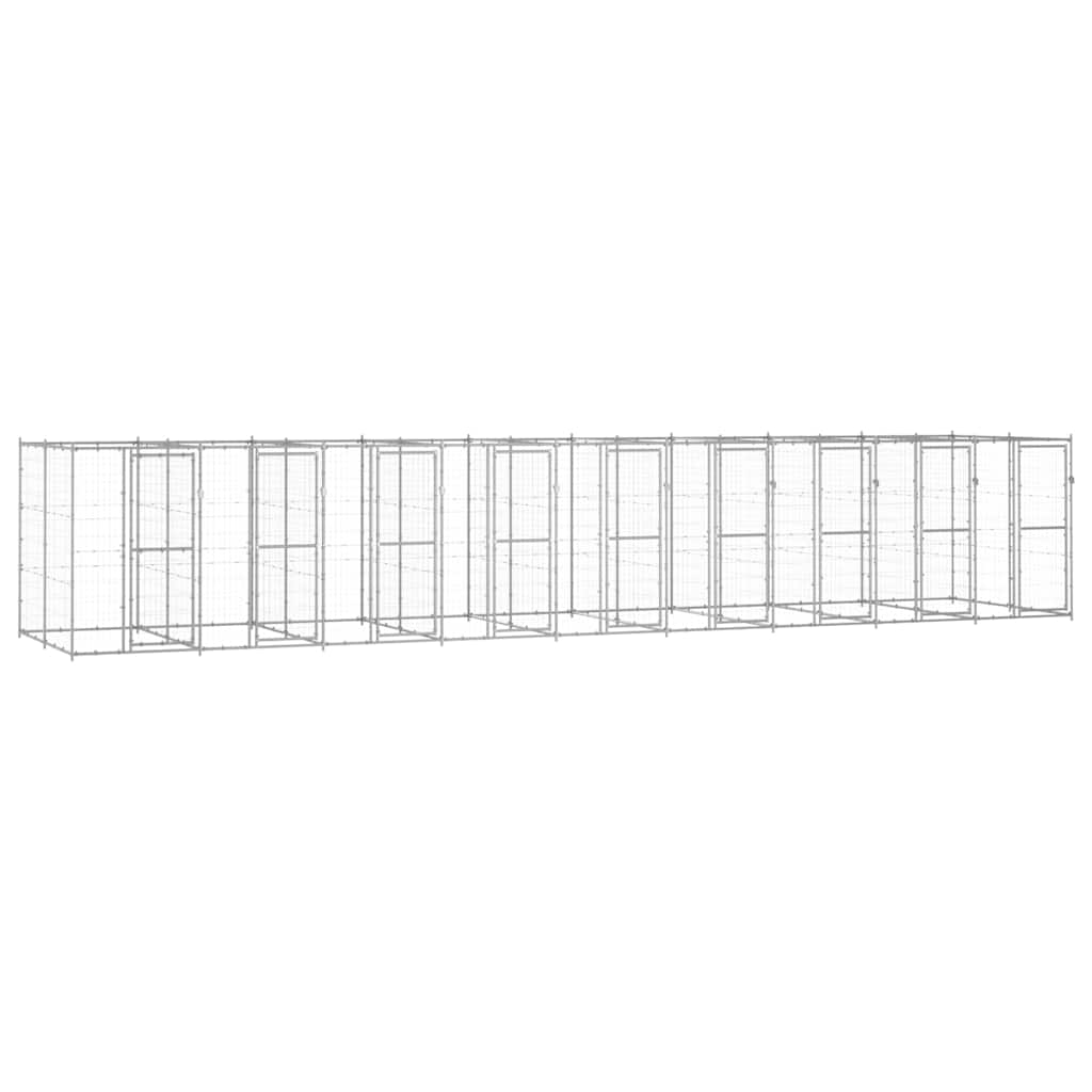 Outdoor-Hundezwinger Verzinkter Stahl 21,78 m²