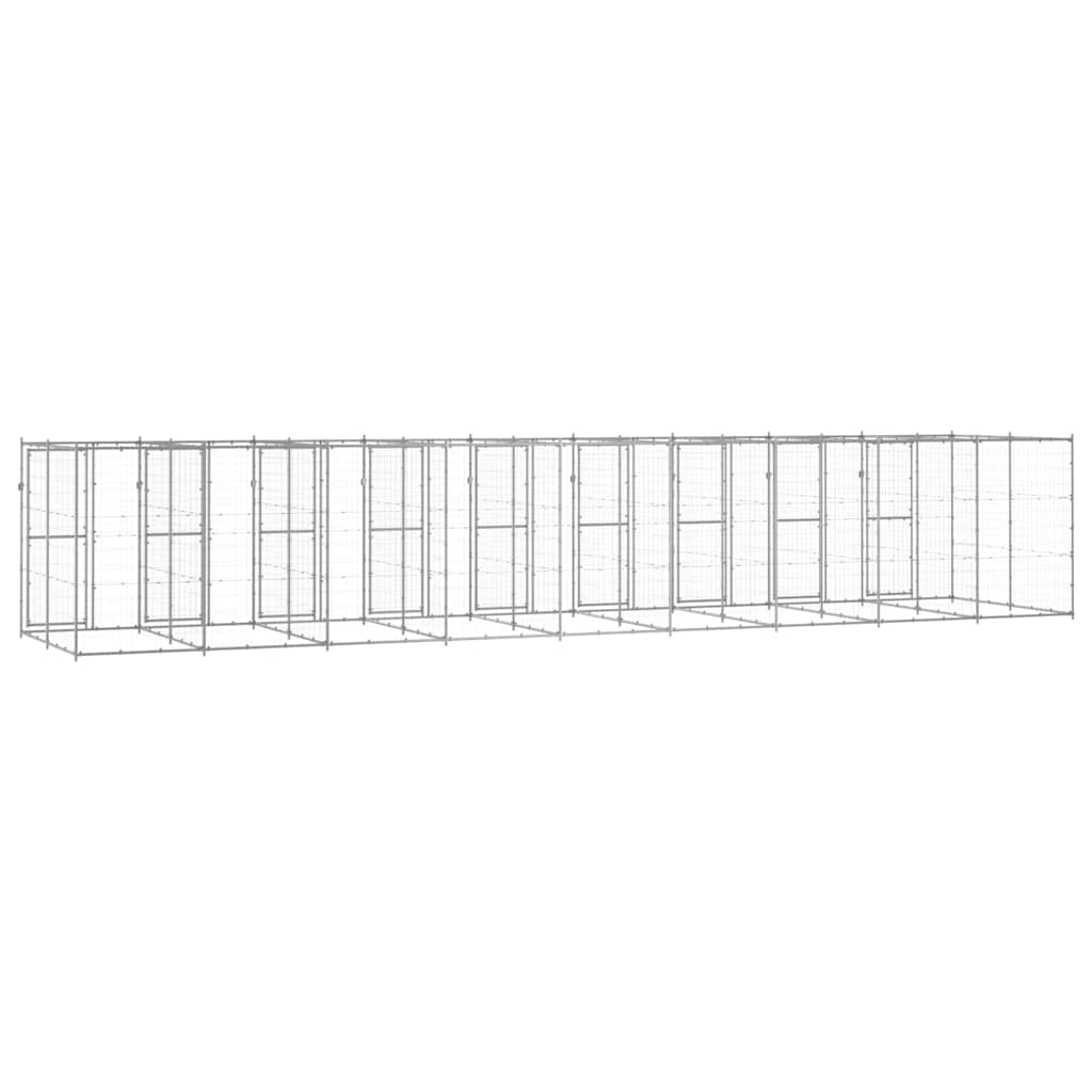 Outdoor-Hundezwinger Verzinkter Stahl 21,78 m²